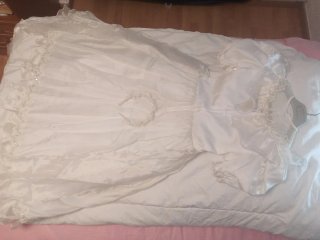 Vestido de Comunión Blanco + diadema+enagua