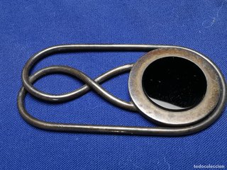 Pinza Portabilletes Plata Ley 925 Onix