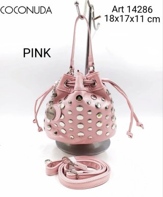 Borsa Coconuda Nera con Borchie