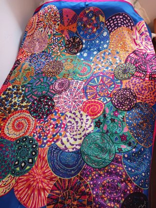 Pañuelo foulard tacto seda mandalas India nuevo