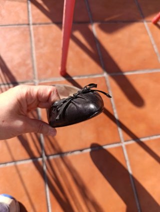 Bailarinas negras Zara punta con lazada negras