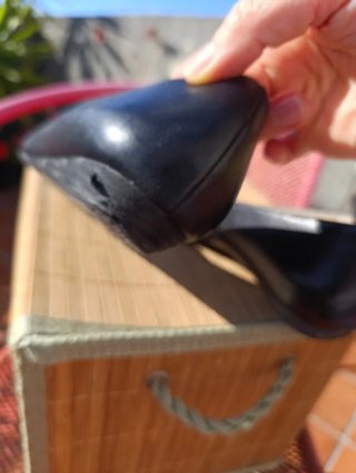 Bailarinas negras Zara punta con lazada negras