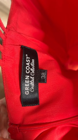 Vestido fiesta Rojo Green Coast Talla M