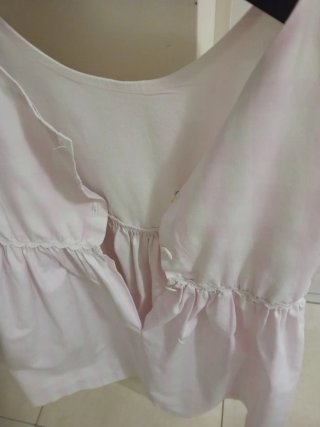 Vestitino bianco e rosa