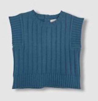 Chaleco de punto azul