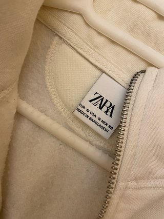 Jersey Zara cuello alto cremallera blanco