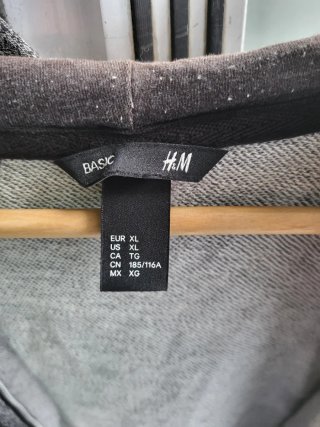 Sudadera con capucha H&M gris Talla XL