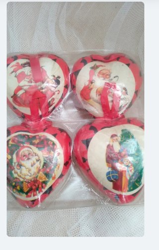 Palline di Natale a forma di cuore