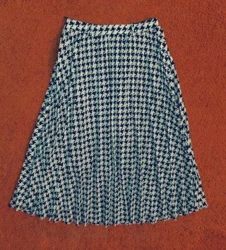 Falda Plisada Vintage Elli White