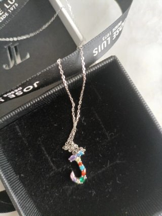 Collar inicial J plata de Ley Jose Luis