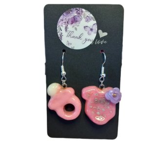 Pendientes artesanales bebé