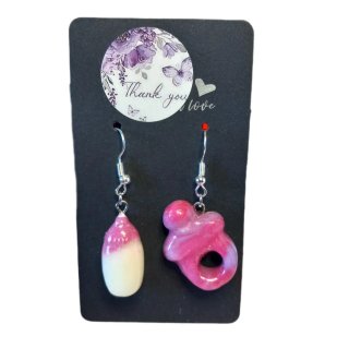 Pendientes artesanales bebé