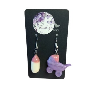 Pendientes artesanales bebé