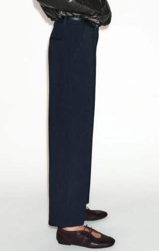 Pantalón recto Zara azul