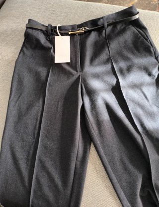 Pantalón recto Zara azul