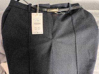 Pantalón recto Zara azul