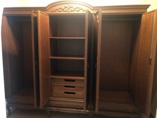 Dormitorio completo clásico madera maciza