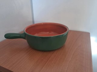 Casseruola Fiore Verde in terracotta