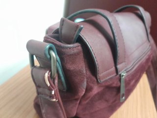 Bolso de hombro mujer marrón/morado