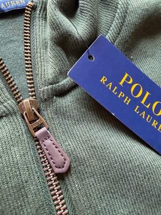 Jersey Polo Ralph Lauren Media Cremallera Verde