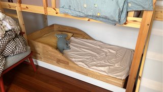 Cama individual Montessori madera natural