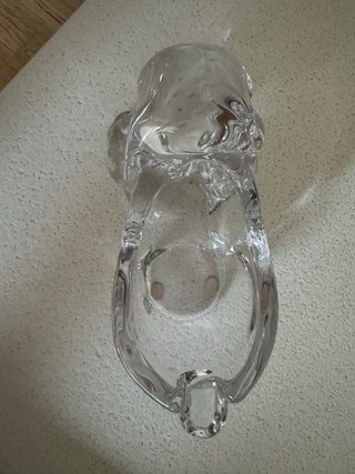 Posacenere/portaoggetti in vetro a forma di cane