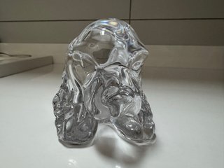 Posacenere/portaoggetti in vetro a forma di cane