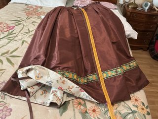 Falda huertana de pañal para baile, largo según fo