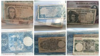 🇪🇸 Colección de Billetes Antiguos en Álbum. S.XX