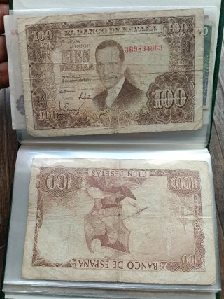 🇪🇸 Colección de Billetes Antiguos en Álbum. S.XX