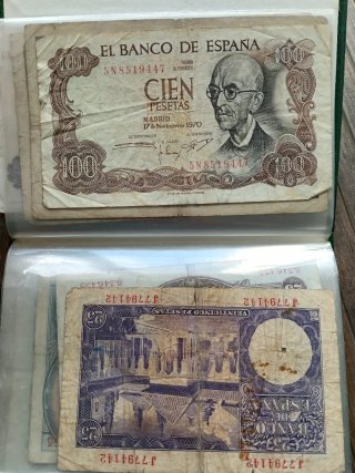 🇪🇸 Colección de Billetes Antiguos en Álbum. S.XX