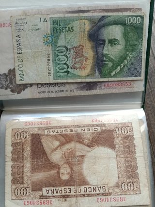 🇪🇸 Colección de Billetes Antiguos en Álbum. S.XX