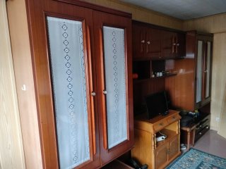 Mueble puente de dormitorio madera oscura