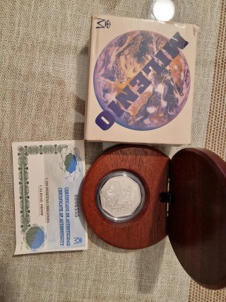 Moneda 1500 Pesetas Plata Milenio 1999