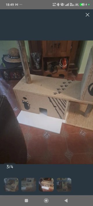 Rascador artesanal para gatos