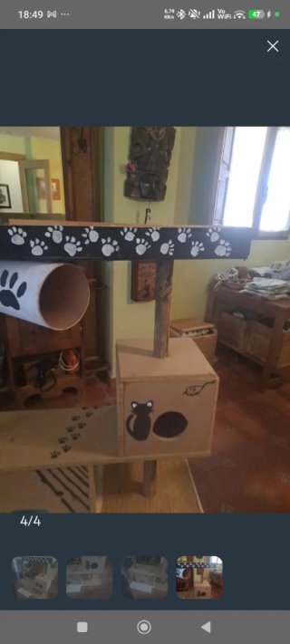 Rascador artesanal para gatos