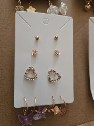 5 pares de pendientes de aro