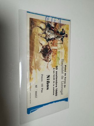 Entrada Toros Hospitalet 30 Nov 1980 Niños