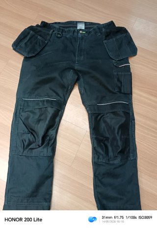 Pantalones cargo de trabajo grises y negros XL