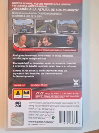 Videojuego PSP portatil Formula 1 2006. Sin usar