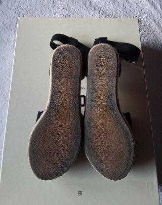 Sandali donna zeppa nera