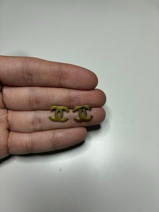 Pendientes Chanel Doble C Dorados