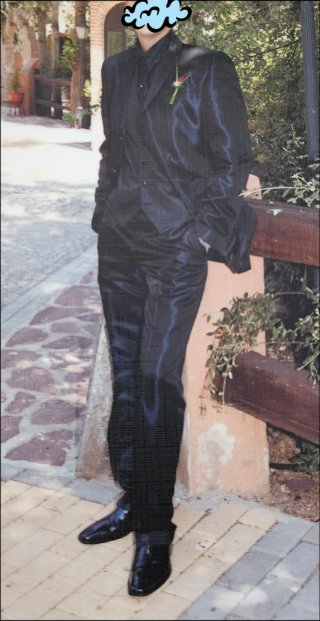 Traje de hombre negro para boda/fiesta