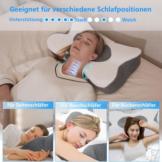Almohada Ortopédica Homesuit Gris/Blanco