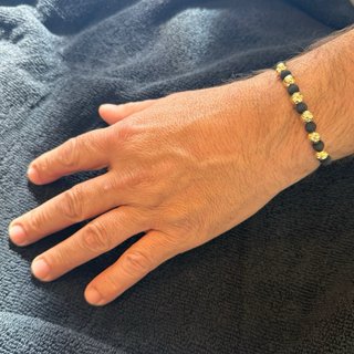 Manilla Oro 18K Caballero Negra