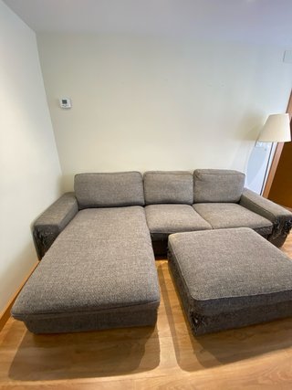 Sofá Kivik 3 plazas chaise longue gris