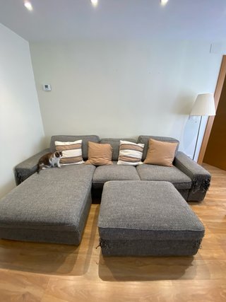 Sofá Kivik 3 plazas chaise longue gris