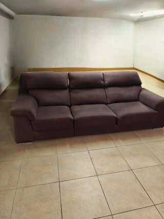 Sofá grande 3 plazas, reposapiernas extensible