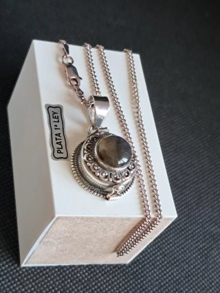 Colgante Vintage Plata Ley 925 Labradorita