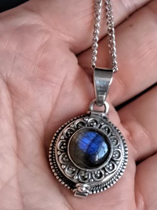 Colgante Vintage Plata Ley 925 Labradorita
